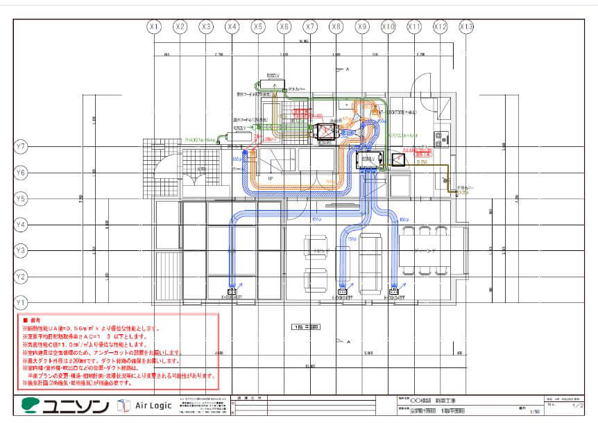 100の建物プラン、100の空調計画